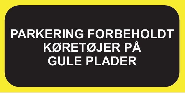 Forbeholdt Køretøjer Gule Plader